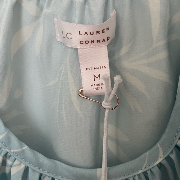LC Lauren Conrad Satin Ruffle Chemise dress baby blue baby doll - Picture 6 of 12